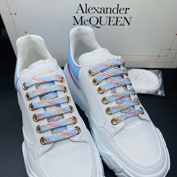 Alexander McQueen Women’s Court Leather Sneakers Size 8 NWB AUTHENTIC - Picture 7 of 12